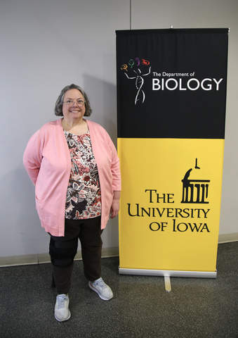 Anna Gaw was recognized at the Biology Awards Ceremony on May 7, 2026, for her promotion to Associate Director, CLAS Academic Advising.