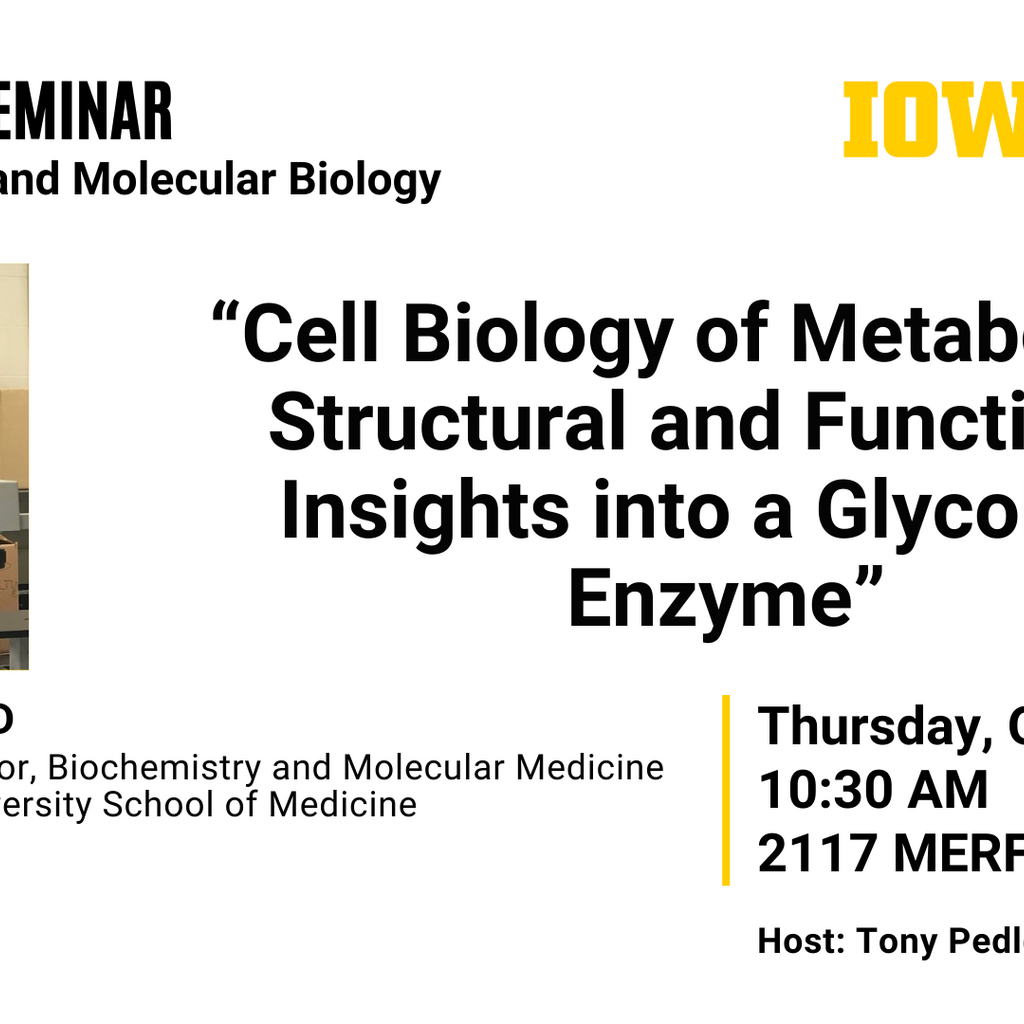 Biochemistry and Molecular Biology Seminar: Dr. Brad Webb promotional image