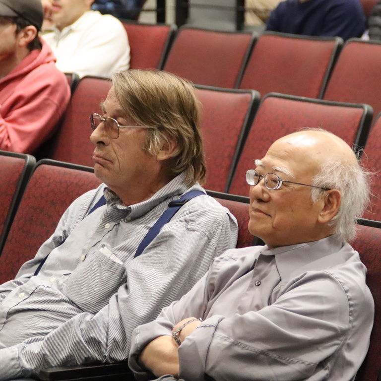 Photo of Bruce Ritchie and Professor Chun-Fang Wu at Biology Awards Ceremony on May 7, 2026.
