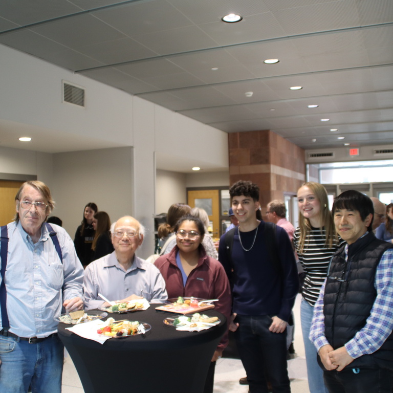 Photo of Bruce Ritchie at reception after Biology Awards Ceremony on May 7, 2026.
